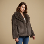 Women's long sleeve stand collar loose winter coat