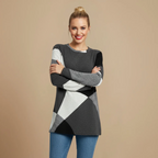 Women's abstract graphic long sleeve top
