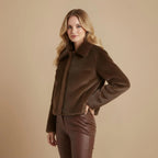 Women's loose fit winter coat with wide collar