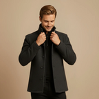 Men’s high-collar winter coat with inner layer