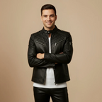 Men’s slim-fit biker jacket