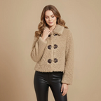 Women's jacket with turn down collar