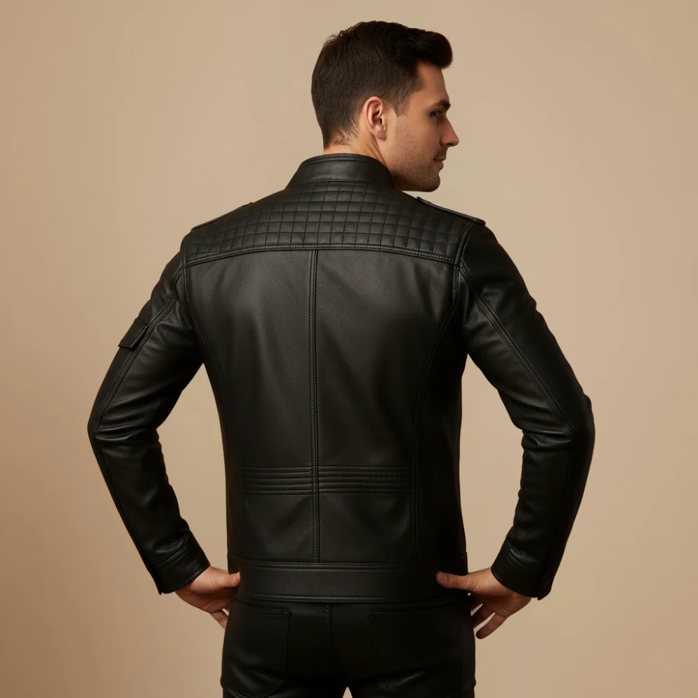 Men’s slim-fit biker jacket
