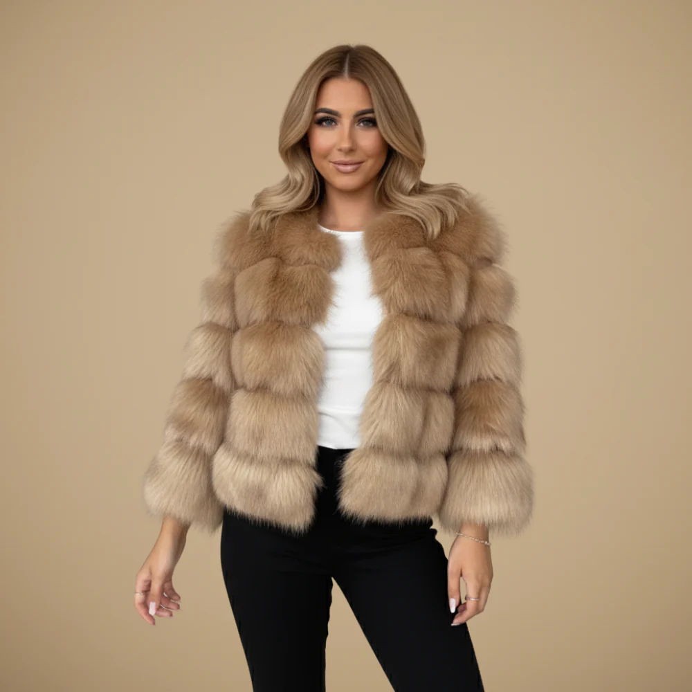 Women’s short winter fur coat