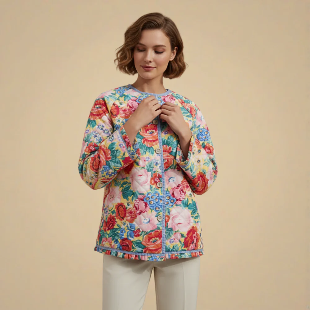 Women’s floral print oversized cardigan