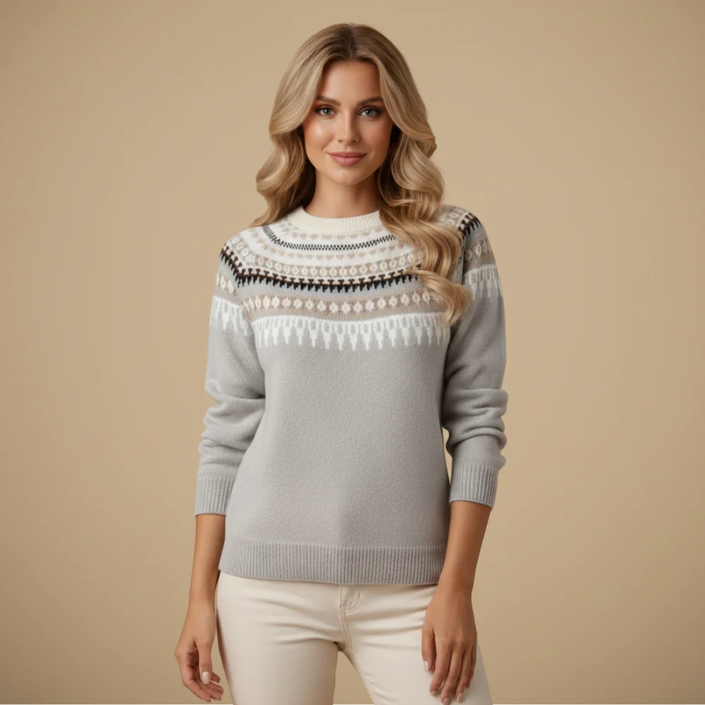 Women’s long sleeve round neck sweater