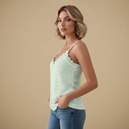 Women's lace v-neck tank top