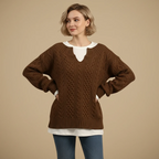 Women's long sleeve knit sweater