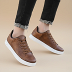 Men's lace-up casual flat sneakers