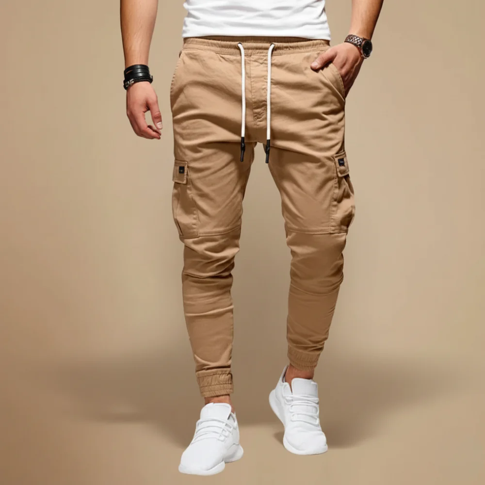 Men's casual slim fit cargo joggers