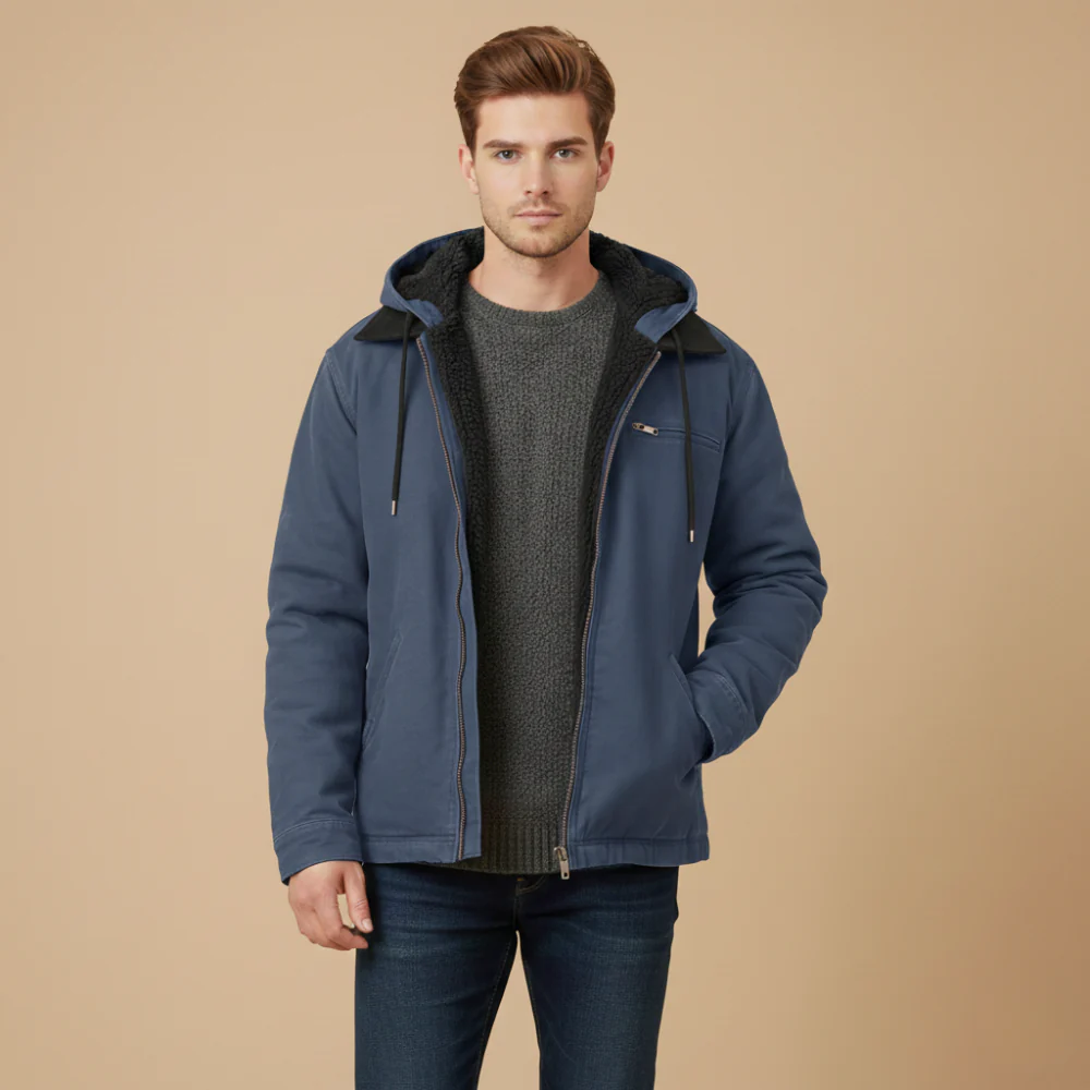 Men’s hooded jacket with soft inner lining