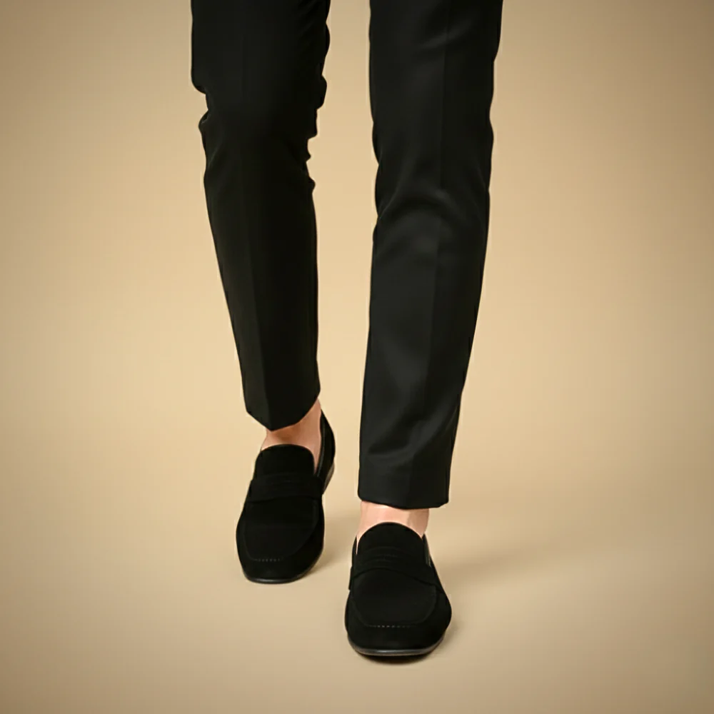 Men's slip on flat business loafers