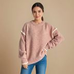 Women's loose round neck casual pullover sweater