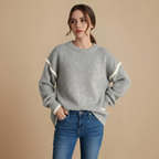Women's loose round neck casual pullover sweater