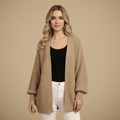 Women's long sleeve open front cardigan