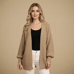Women's long sleeve open front cardigan