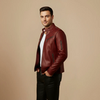 Men’s slim-fit biker jacket