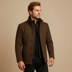 Men’s high-collar winter coat with inner layer