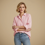Women's button-up long sleeve casual top