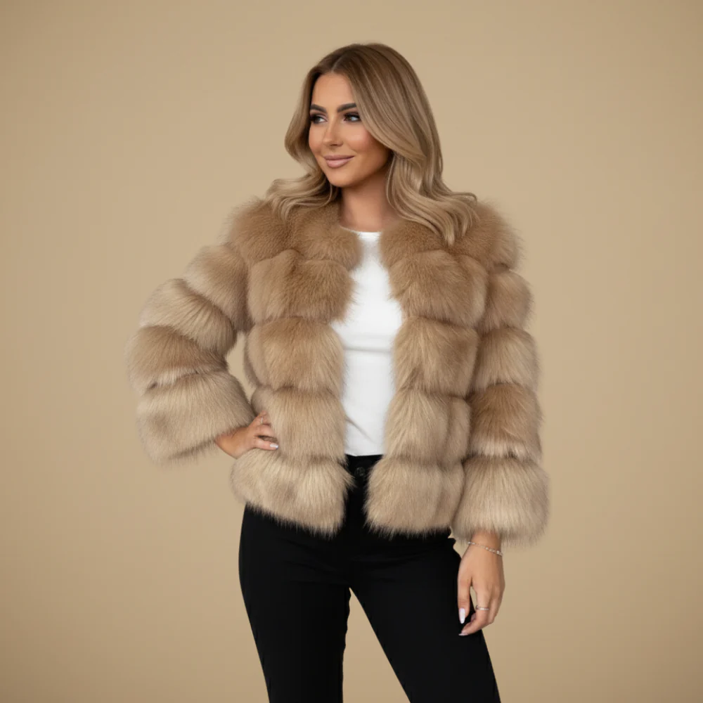 Women’s short winter fur coat