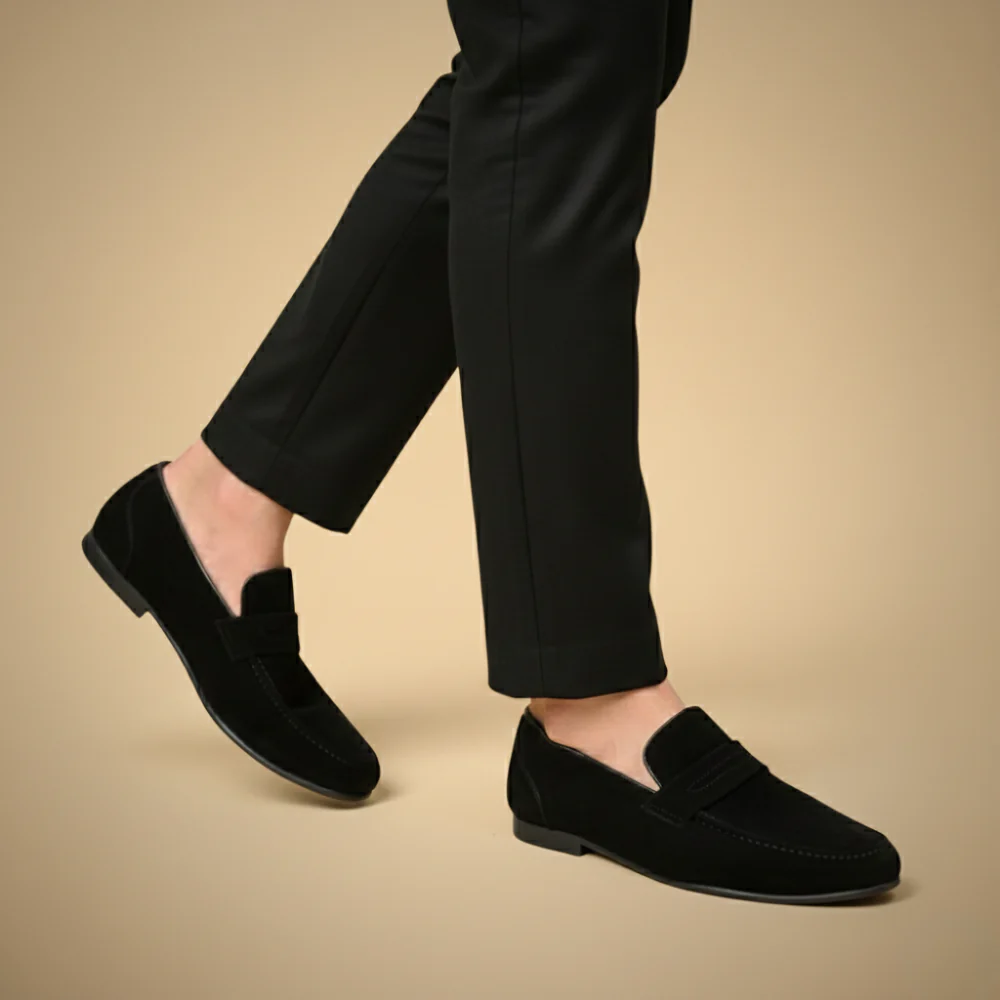 Men's slip on flat business loafers
