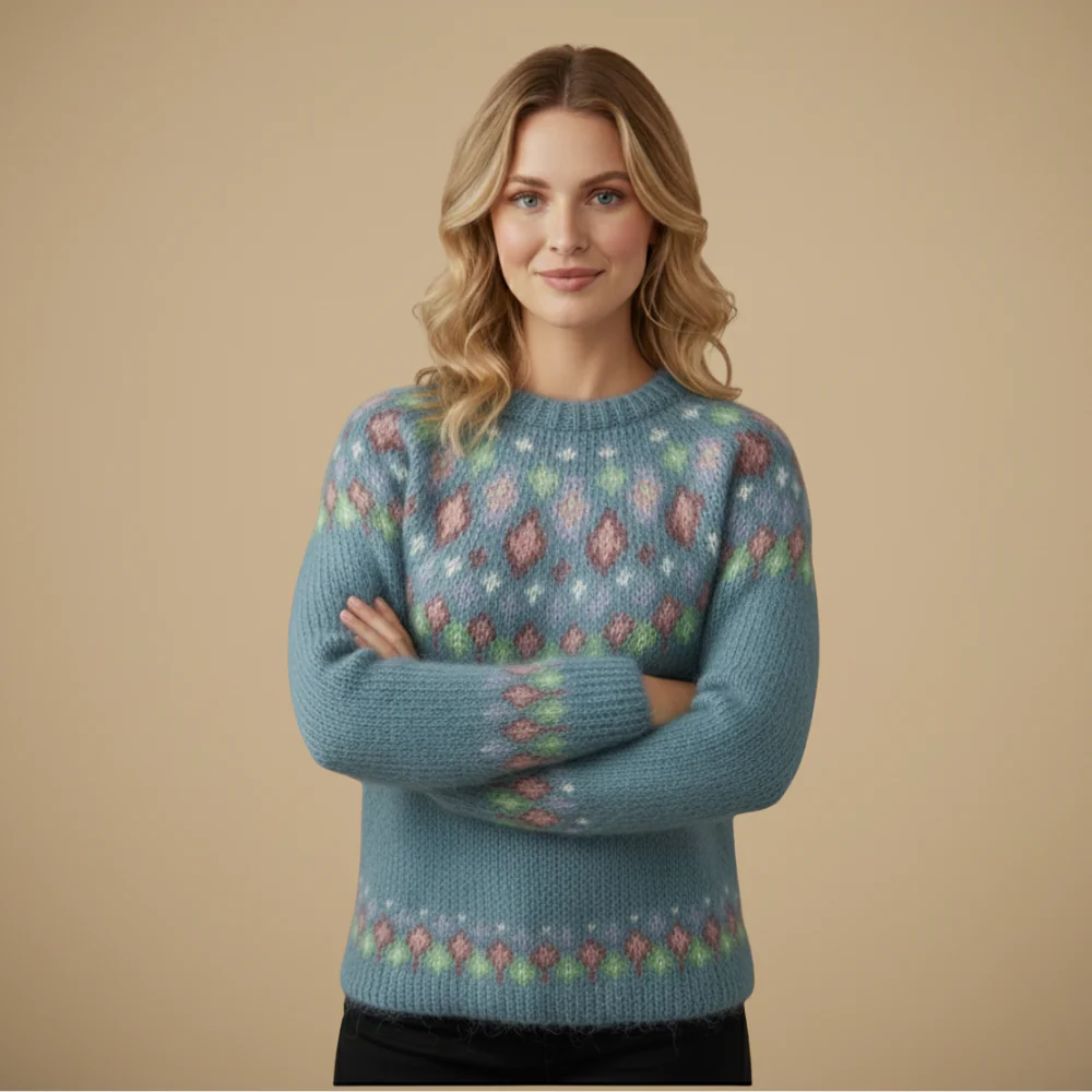 Women's loose fit long sleeve sweater