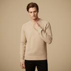 Men's long sleeve crew neck sweater