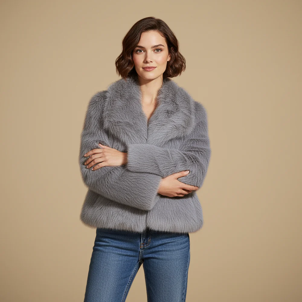 Women's long sleeve stand collar loose winter coat