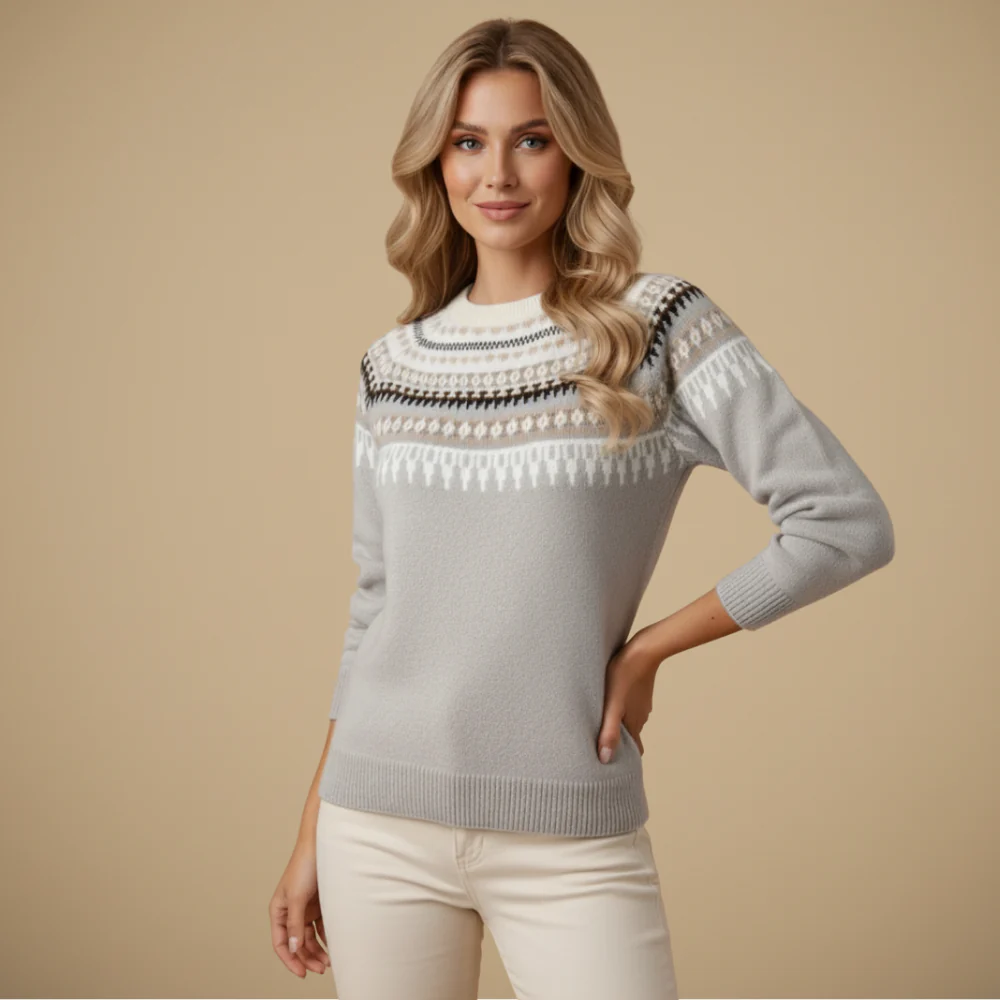 Women’s long sleeve round neck sweater