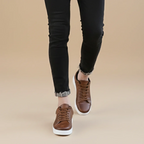 Men's lace-up casual flat sneakers