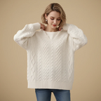 Women's long sleeve knit sweater
