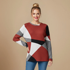 Women's abstract graphic long sleeve top