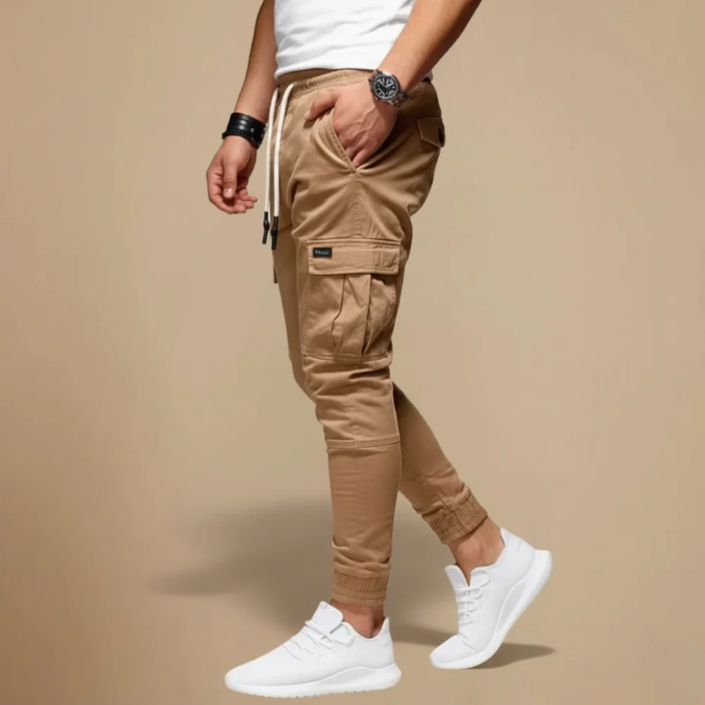 Men's casual slim fit cargo joggers