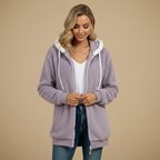 Women's hooded zip jacket