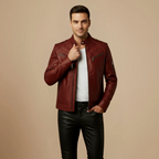 Men’s slim-fit biker jacket