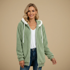 Women's hooded zip jacket