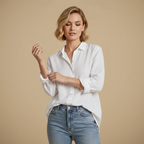 Women's button-up long sleeve casual top