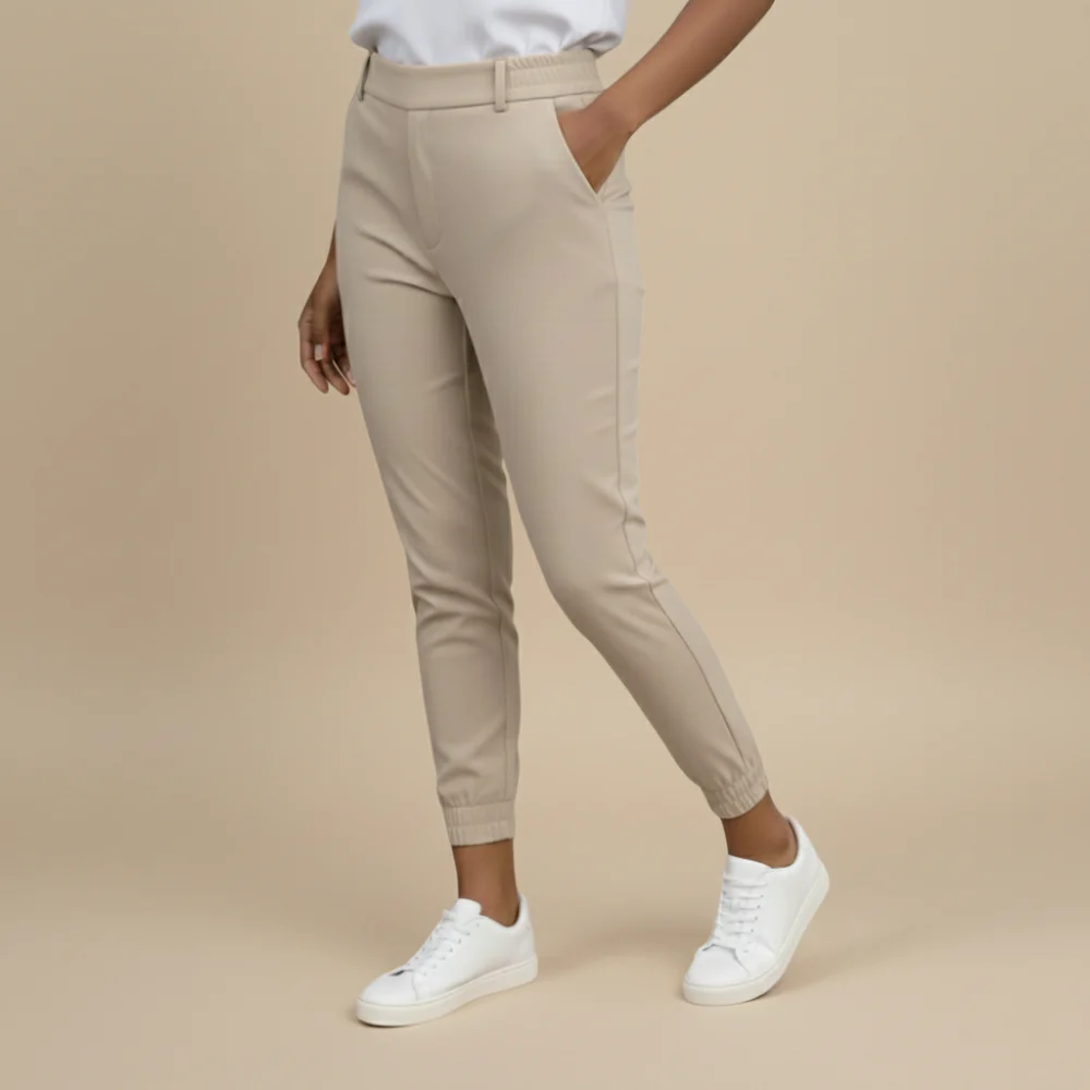 Women's high waist cuffed pants