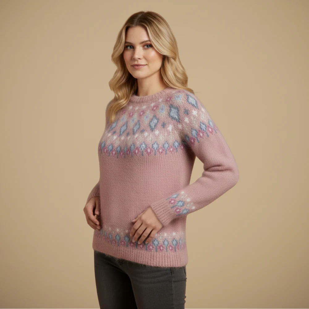 Women's loose fit long sleeve sweater