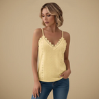 Women's lace v-neck tank top