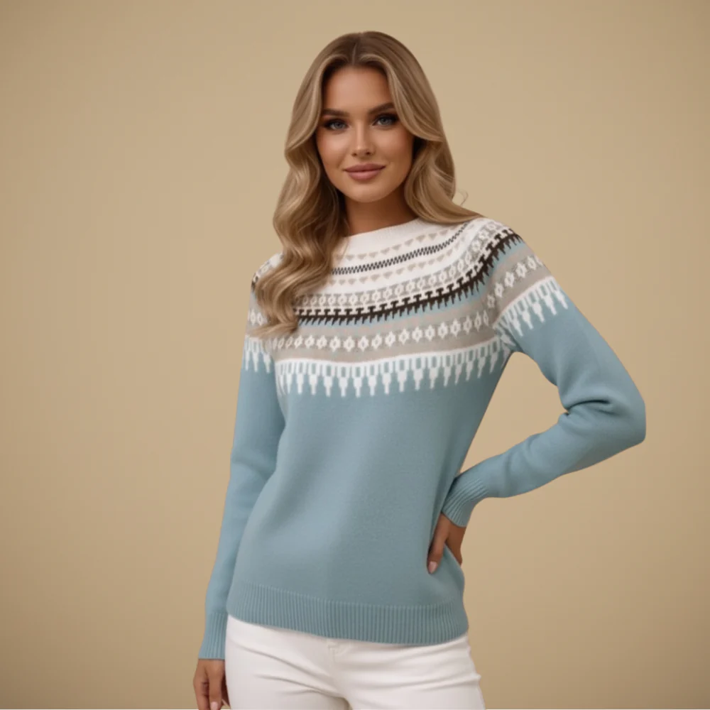 Women’s long sleeve round neck sweater