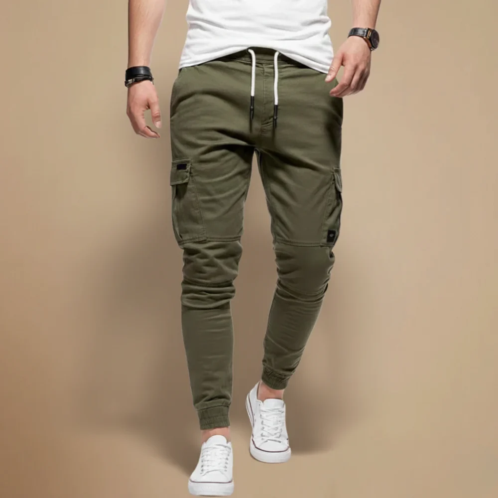 Men's casual slim fit cargo joggers