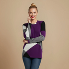 Women's abstract graphic long sleeve top