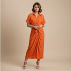 Women's summer casual v-neck long dress