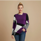 Women's abstract graphic long sleeve top