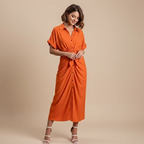 Women's summer casual v-neck long dress