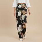 Women's high waist elastic wide leg pants