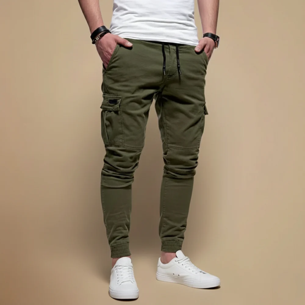 Men's casual slim fit cargo joggers