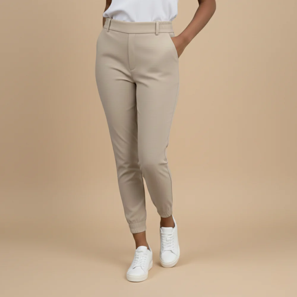 Women's high waist cuffed pants