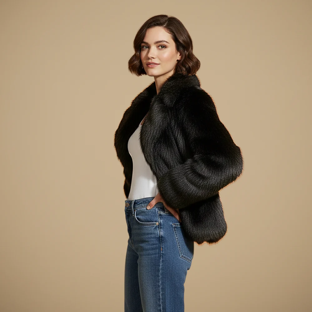 Women's long sleeve stand collar loose winter coat